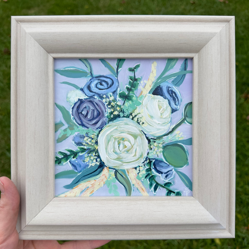 April | 6x6 Acrylic on Wood Panel | Original Painting