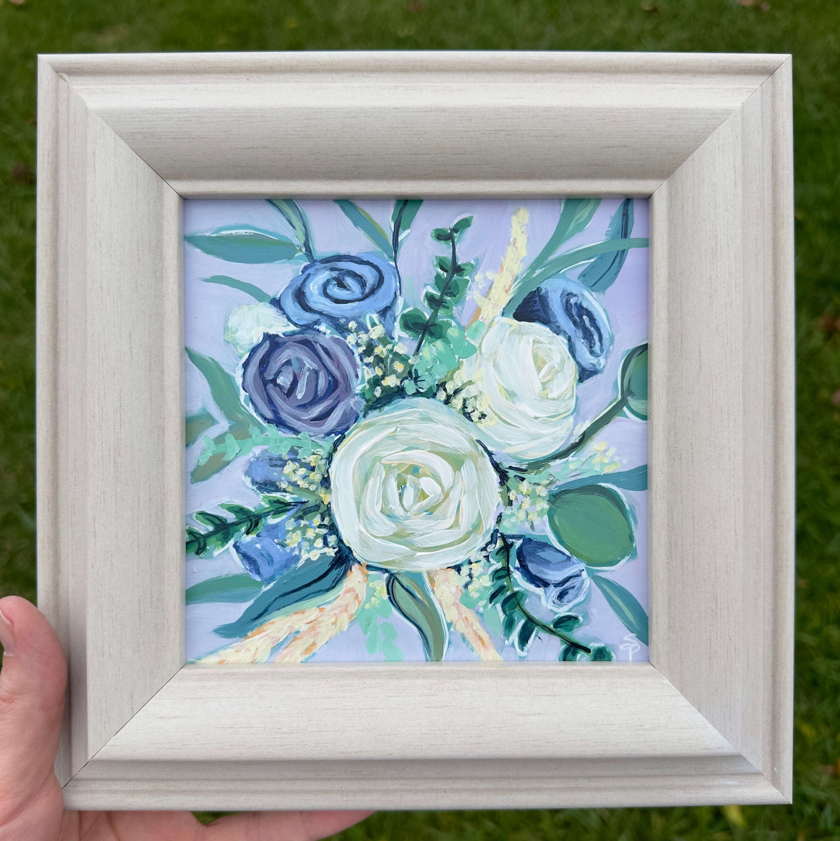 April | 6x6 Acrylic on Wood Panel | Original Painting