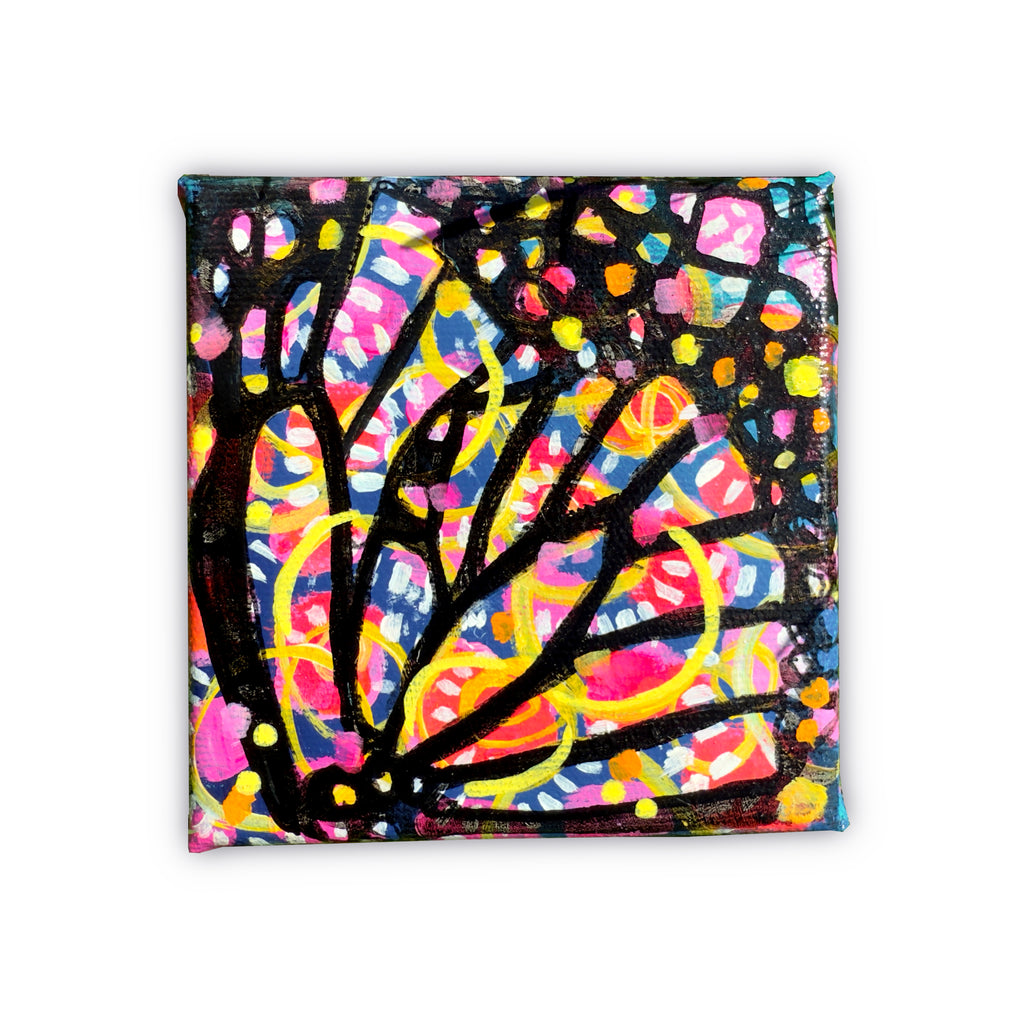Between Wings | 4x4” Gallery-Wrapped Canvas | Original Painting