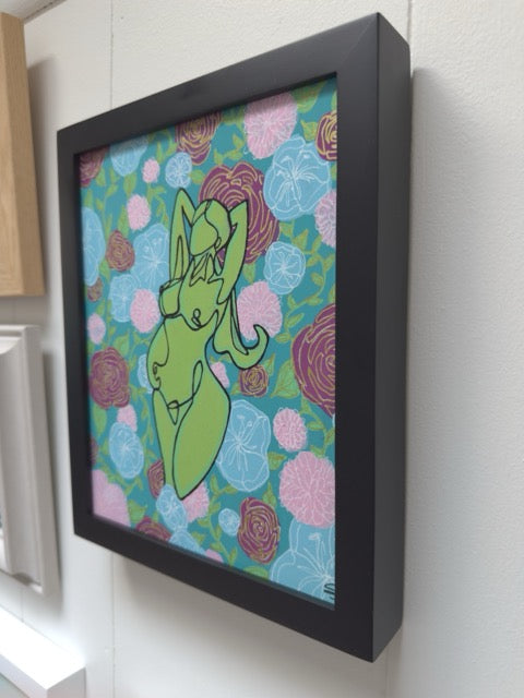 Bloom 1 | 8x10 Framed Mixed Media on Wood Panel | Original Painting