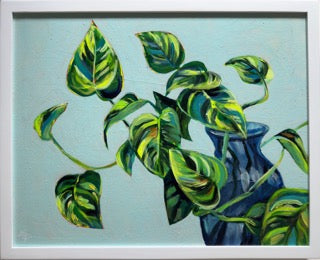No Pot for me thanks | 24x18 framed acrylic on canvas | Original Painting