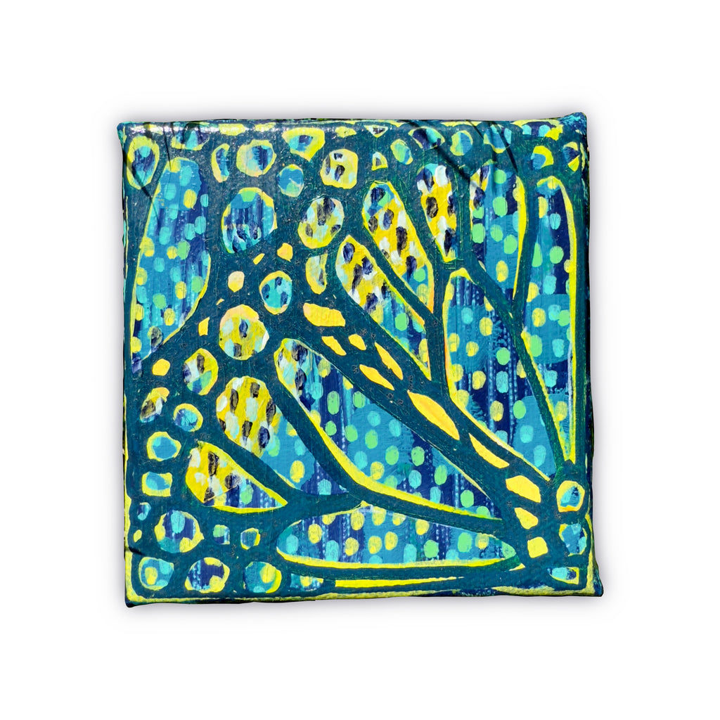 Rain Review | 4x4” Gallery-Wrapped Canvas | Original Painting