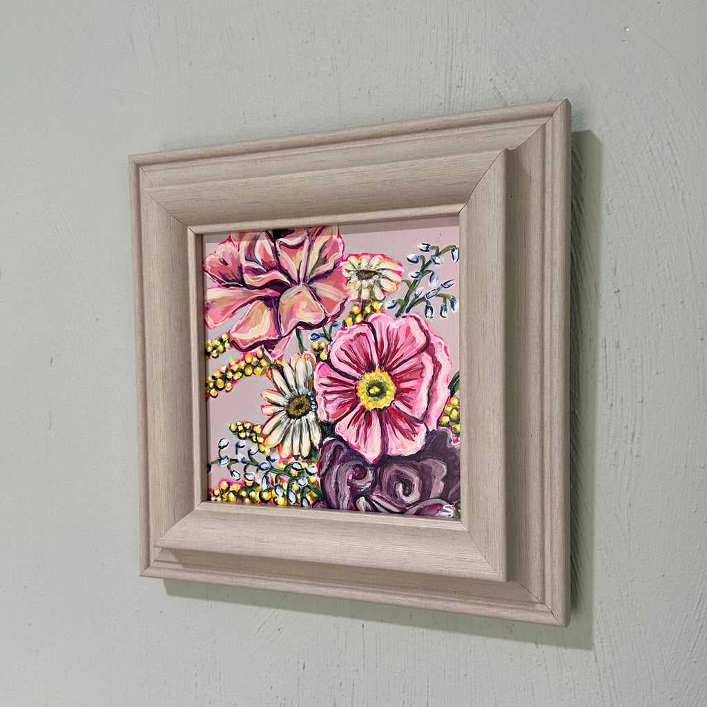 June | 9x9 Framed Acrylic on Wood Panel | Original Painting