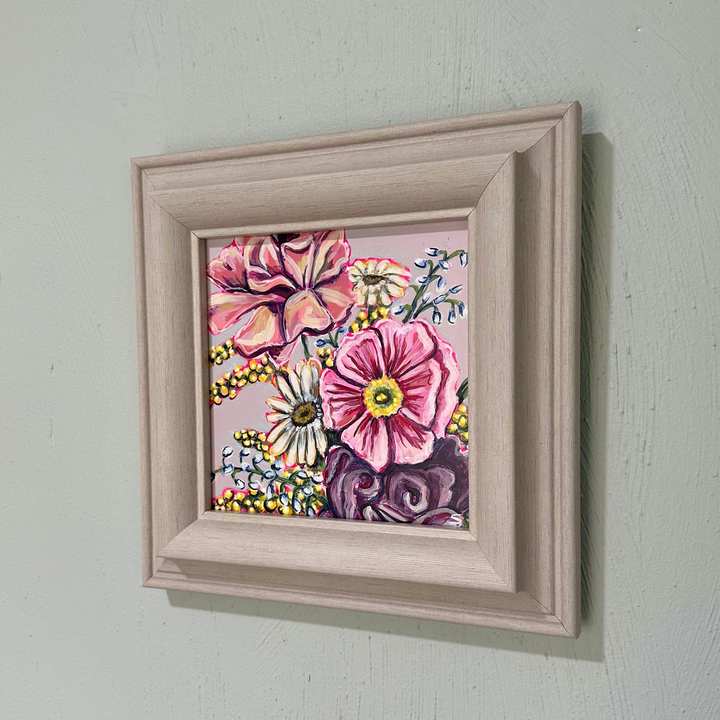 June | 9x9 Framed Acrylic on Wood Panel | Original Painting